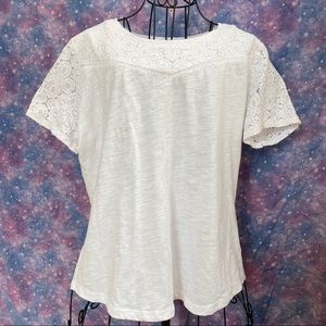 White Liz Claiborne top, size L